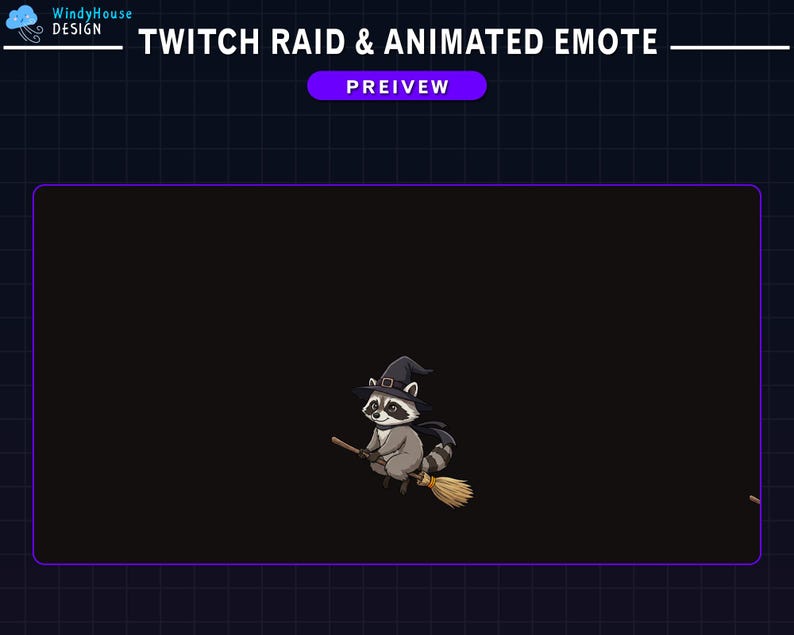 Animated Witch Raccoon Twitch Raid Alert, Raccoon New Raid Alert ...