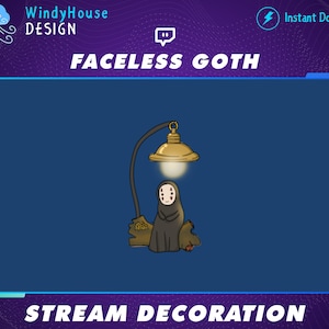 Animated Faceless Ghost Stream Decoration, Witchy, Ghost, Halloween, Kawaii Aesthetic, Ghost Stream Add - On Overlay