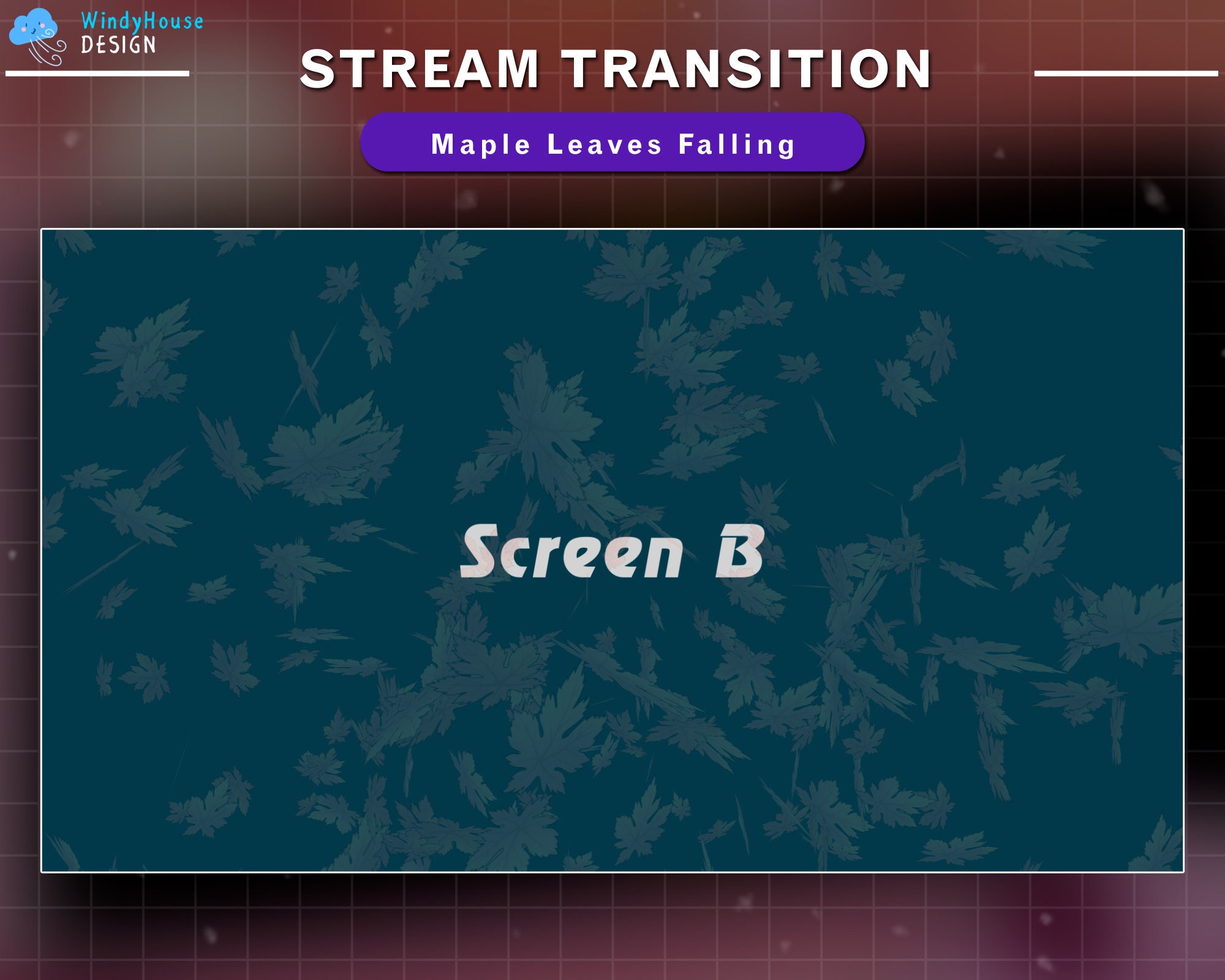 Animated Stream Transition Maple Leaves Falling, Autumn Twitch OBS ...