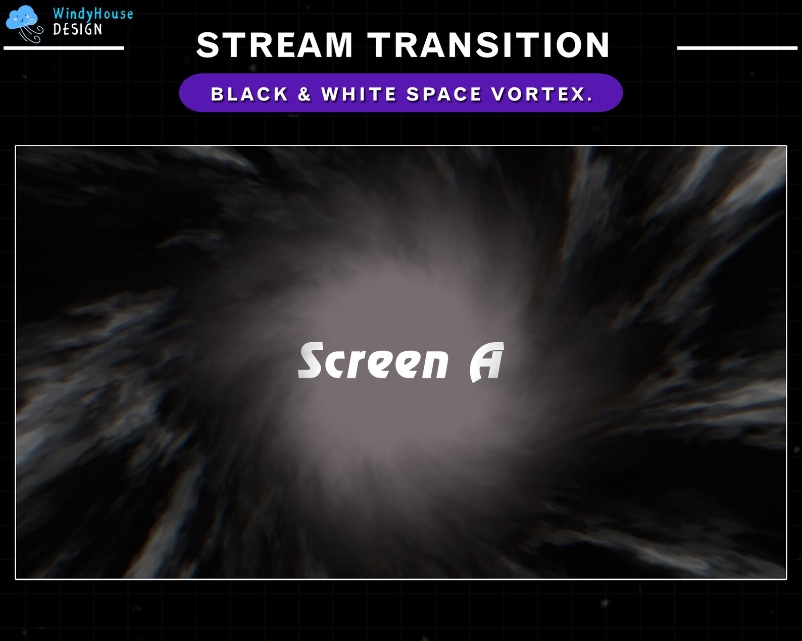 Black White Vortex Energy Transition, Space Vortex Stream Stinger ...