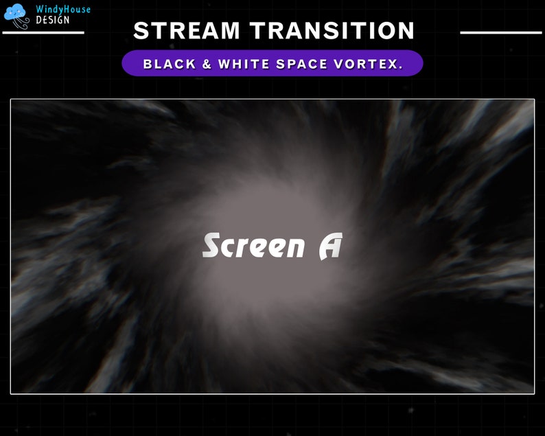 Black White Vortex Energy Transition, Space Vortex Stream Stinger ...