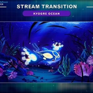 Stream Transition Blue Fish under Ocean, Twitch Transition Underwater for for Streamers, OBS, Vtubers, YouTubers, Streamlabs