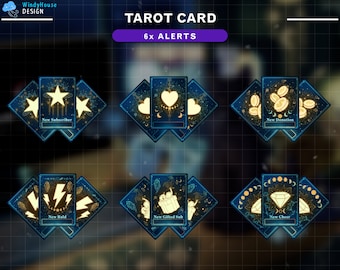 Tarrot Cards Twitch Alerts, Stream Elements Alerts, Witchy Aesthetics Celestial Alerts, Twitch Alerts, Twitch Alert, Streaming Alerts