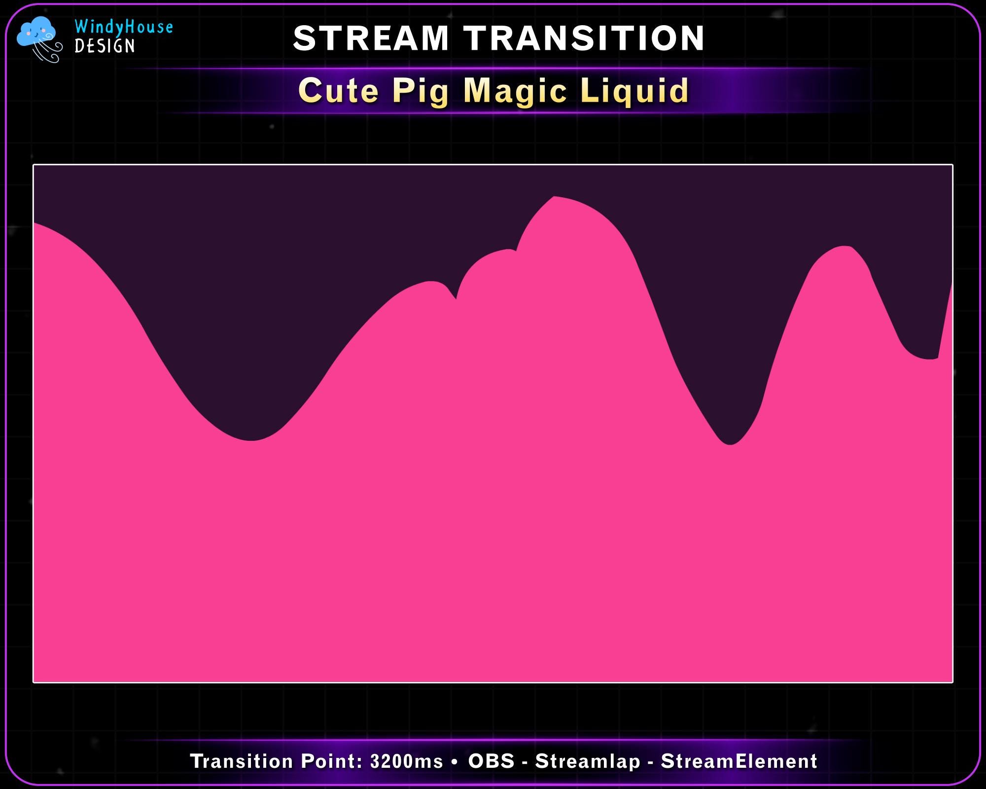 Magicstream Transition Animated Cute Pig Magic Potion Stream Transition, Pig Twitch Transition ...