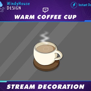 Animated Warm Coffee Stream Decoration, Cafe Aesthetic, Coffee Beans, Mocha , Cozy Cottage Twitch, Stream Graphics