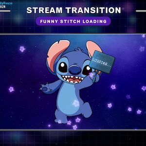 Cute Stitch Twitch Transition, Funny Stitch Stream Transition for Twitch Overlay