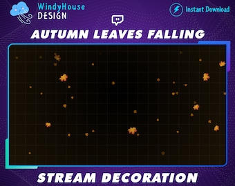 Animated Autumn Fall leaves Stream decoration - Leaf Falling overlay /twitch overlay /Add-on your Stream
