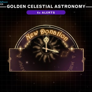 Alertas Celestiales de Twitch, Alertas de Elementos de Transmisión, Alertas Celestiales de Estética Bruja, Alertas de Twitch, Alertas de Twitch, Alertas de Transmisión