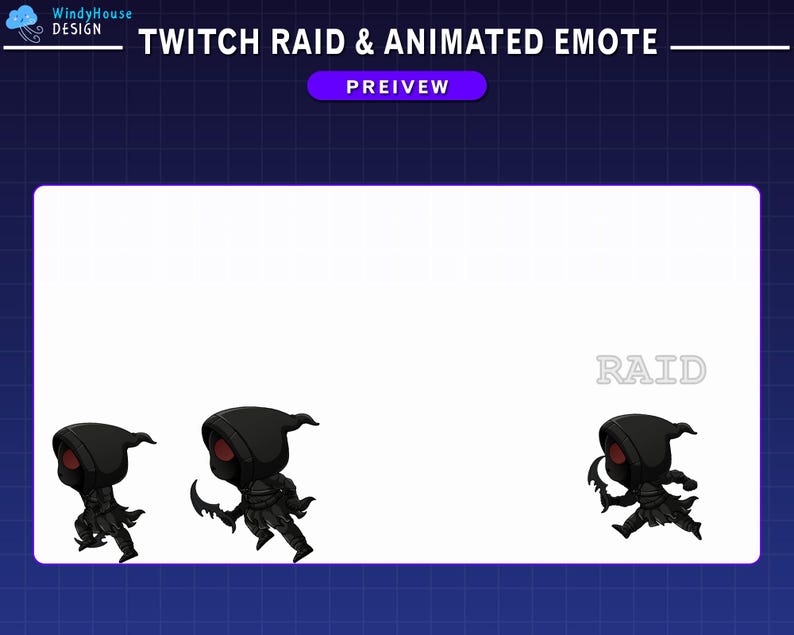 Assassin Animated Twitch Raid Alert Pack, Assassin Stream Emote ...