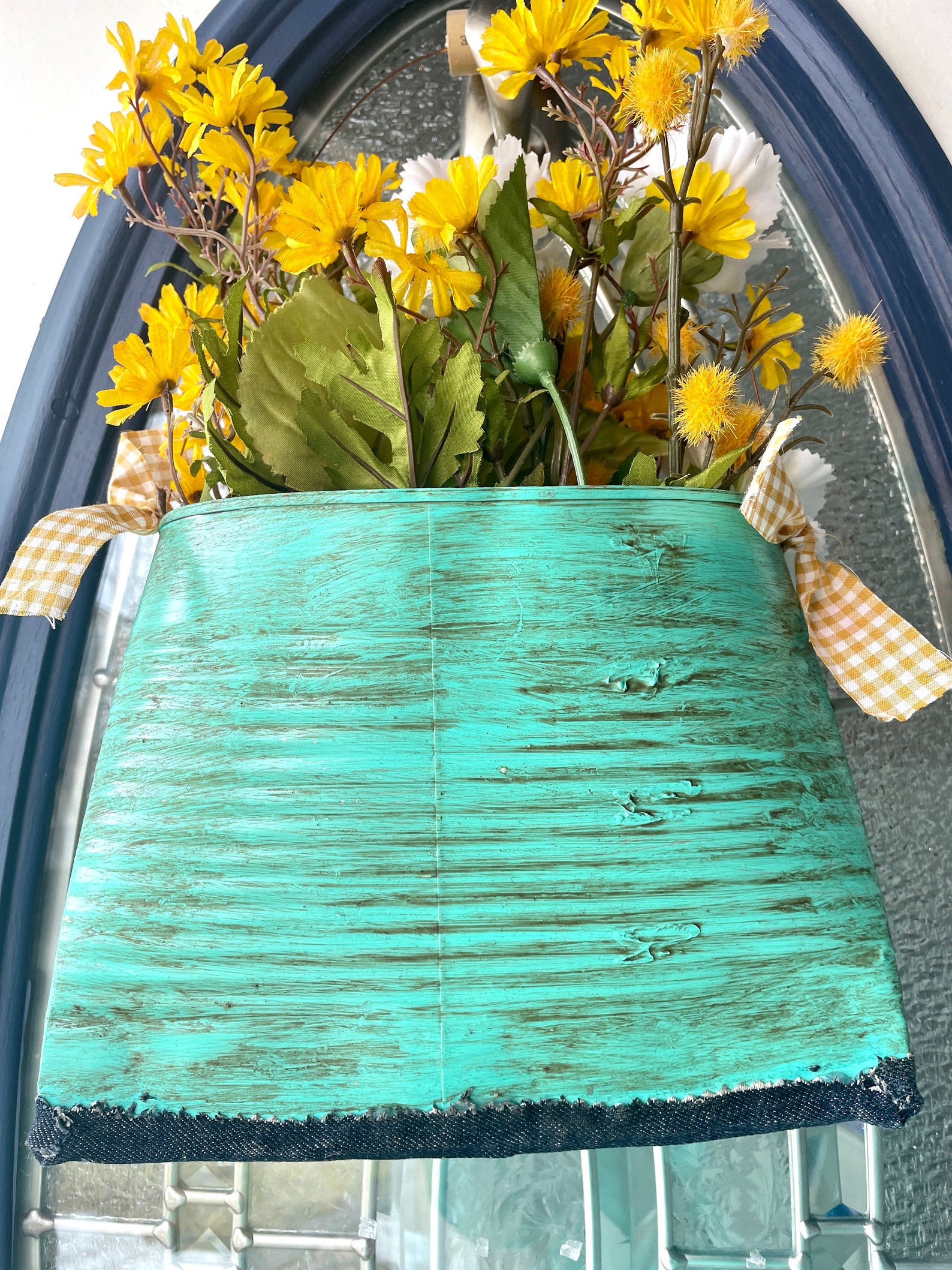 Sunflower Tin Can Garden Pocket Posey Country Western Planter