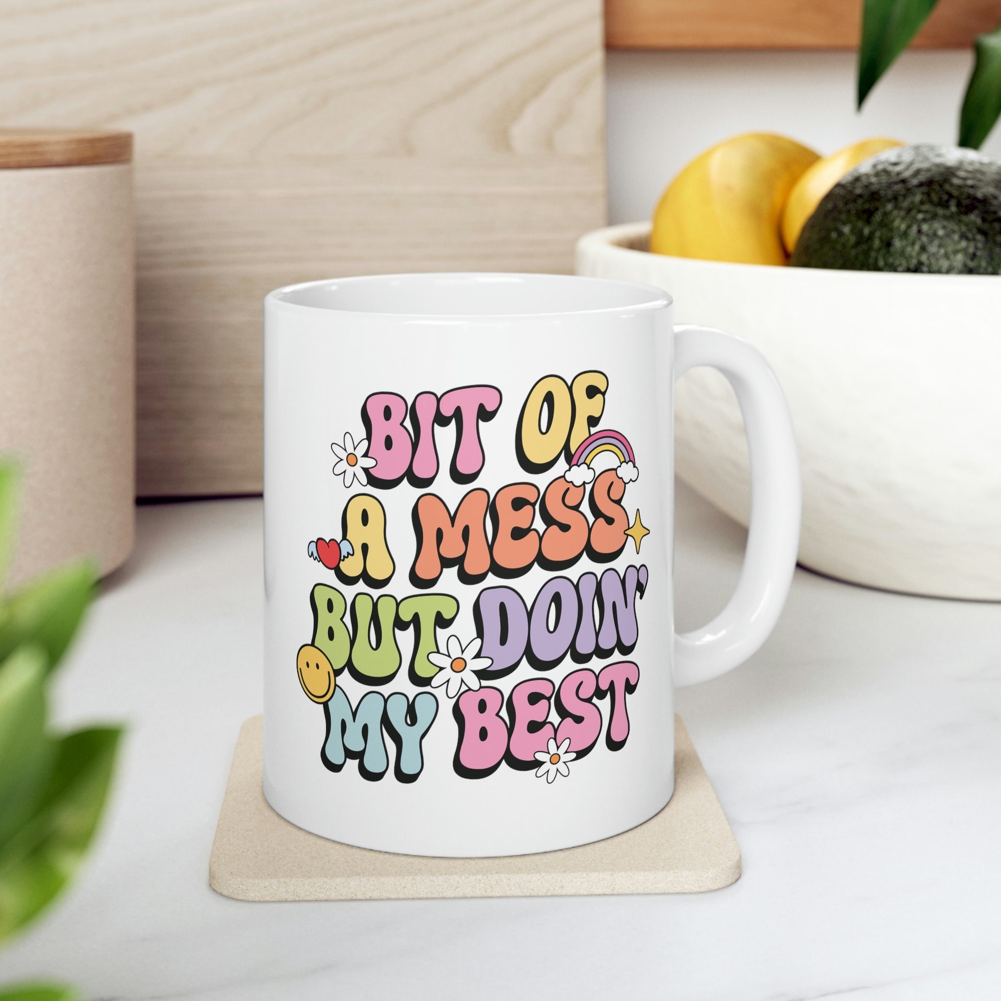 Bit of A Mess but Doin My Best Mug Motivational Mugs - Etsy