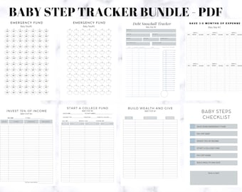 Dave Ramsey Baby Steps Tracker Thermometer Printables 8 Page Bundle ...