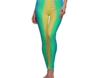 Iriserende legging met kleurverloopstrepen | Leggings
