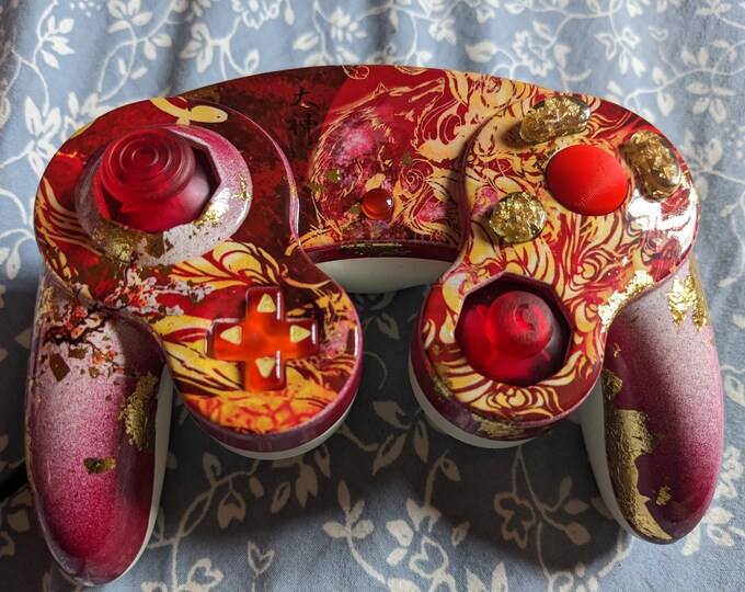red-okami-gamecube-controller-etsy