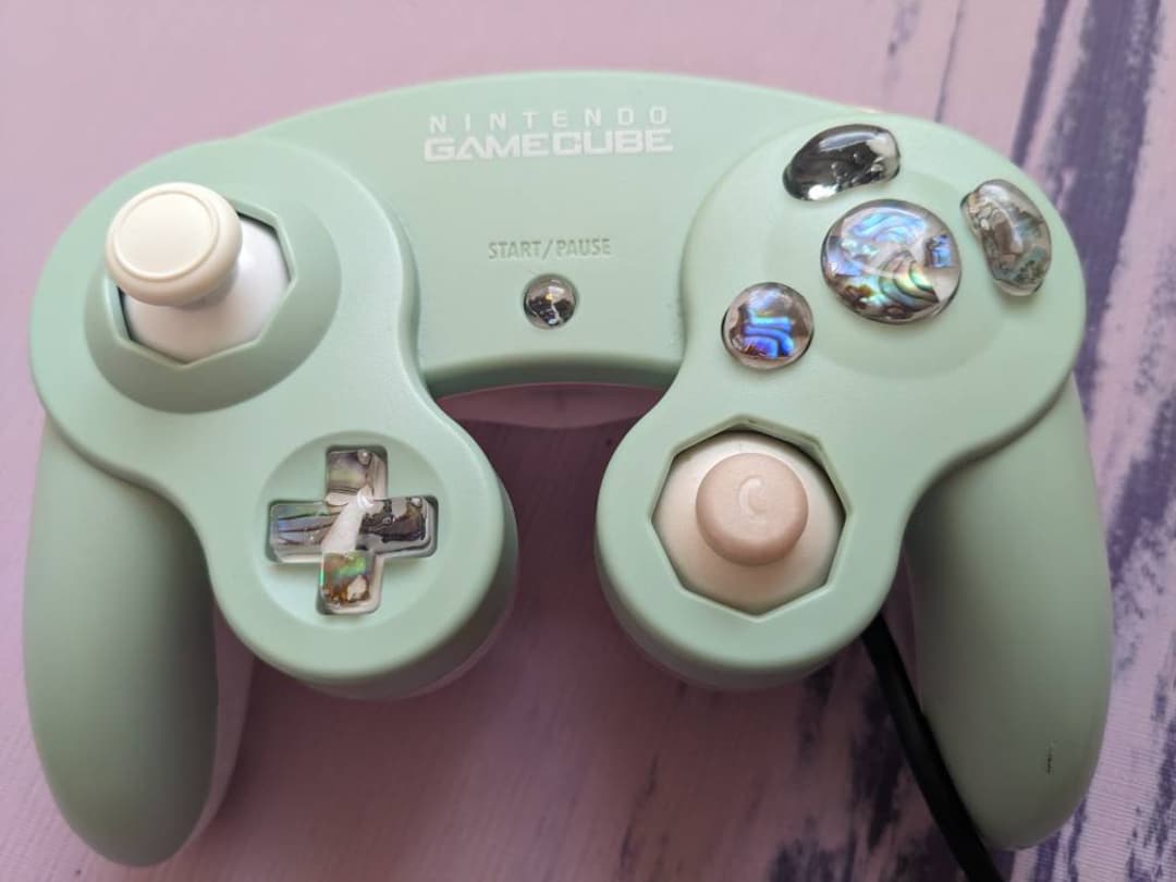 PHOBGCC Phob Custom Symphonic Green Jelly Bean Gamecube Controller Etsy
