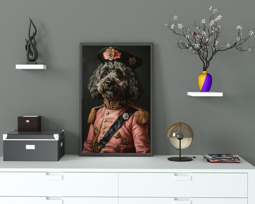 Regal Black Cavapoo Art Print Wall Decor Poster - Etsy