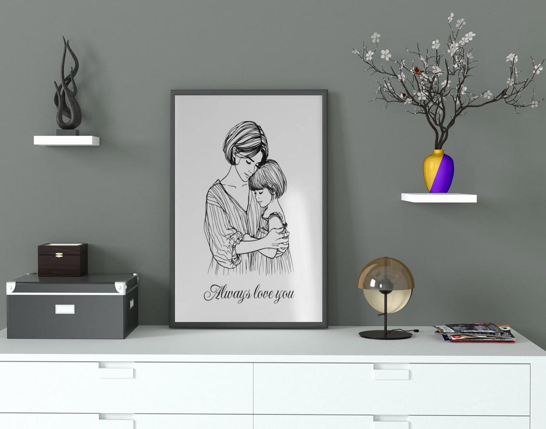 Minimalist Mother's Day Poster Printable Wall Art Mom Gift From ...