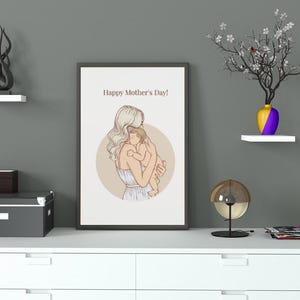 Arte de pared para el Día de la Madre, tarjeta imprimible para el Día de la Madre, póster minimalista, idea de regalo sencilla para mamá, póster de decoración de pared con cita artística