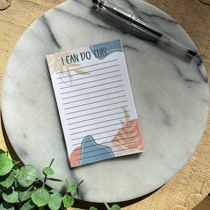 I Can Do This Notepad, Daily Notepad, Fall Notepad, Magnetic Notepad, Grocery List, Fridge Notepad, Stationary, Desk Notepad, Lined Notepad