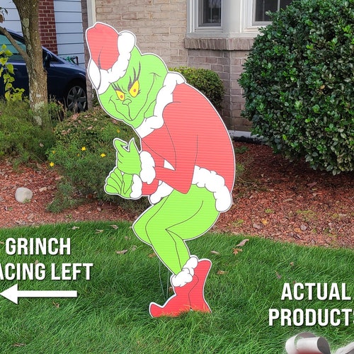 Huge Grinch Stealing Christmas Lights LEFT Facing Grinch Etsy