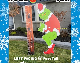6' Grinch Stealing Christmas Lights Yard Decoration