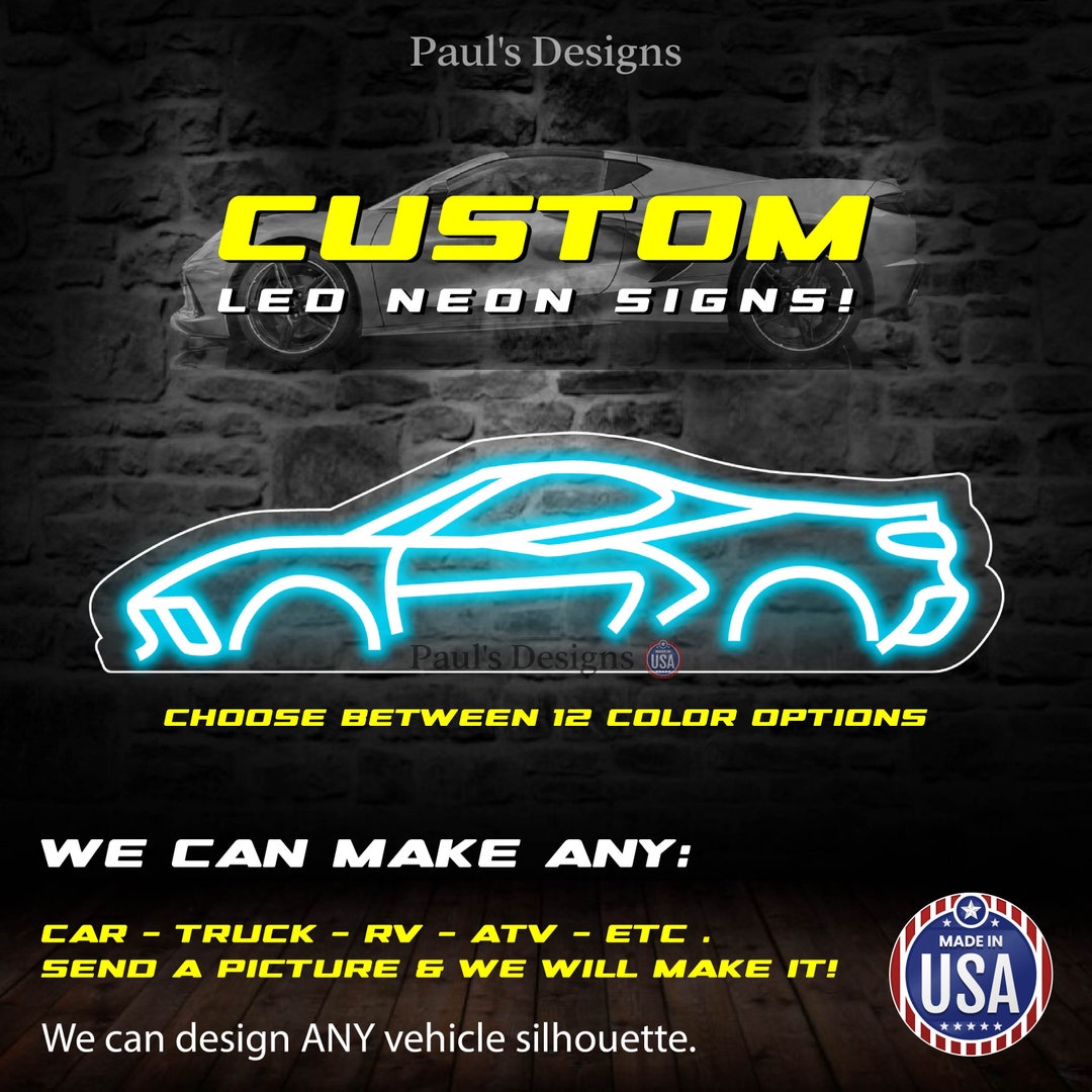 Car Led NEON Signs Custom Design Neon Car Signs Truck Neon 2 Day Turn ...