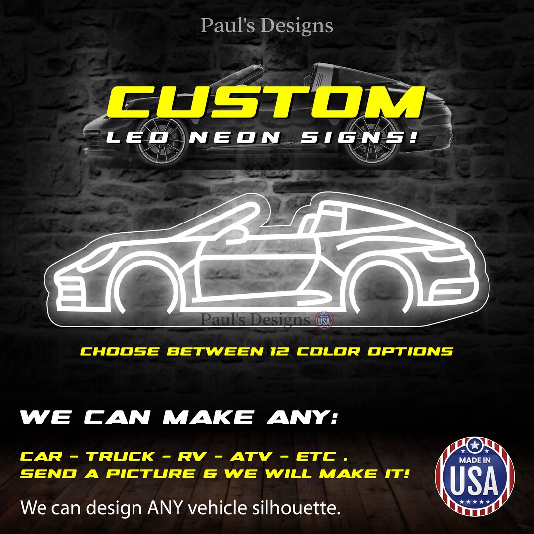 Car Led NEON Signs Custom Design Neon Car Signs Truck Neon 2 Day Turn