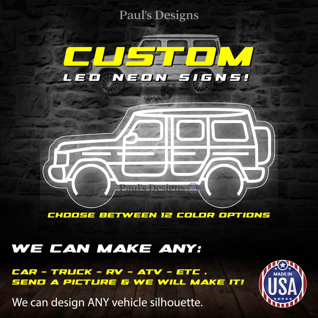 Car Led NEON Signs Custom Design Neon Car Signs Truck Neon 2 Etsy