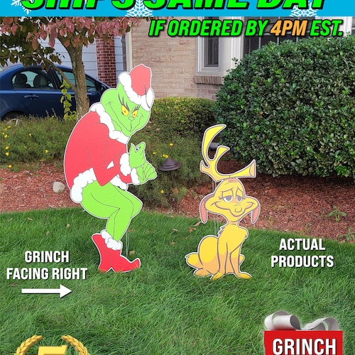 Huge Combo Grinch Stealing Christmas Lights RIGHT Facing Etsy