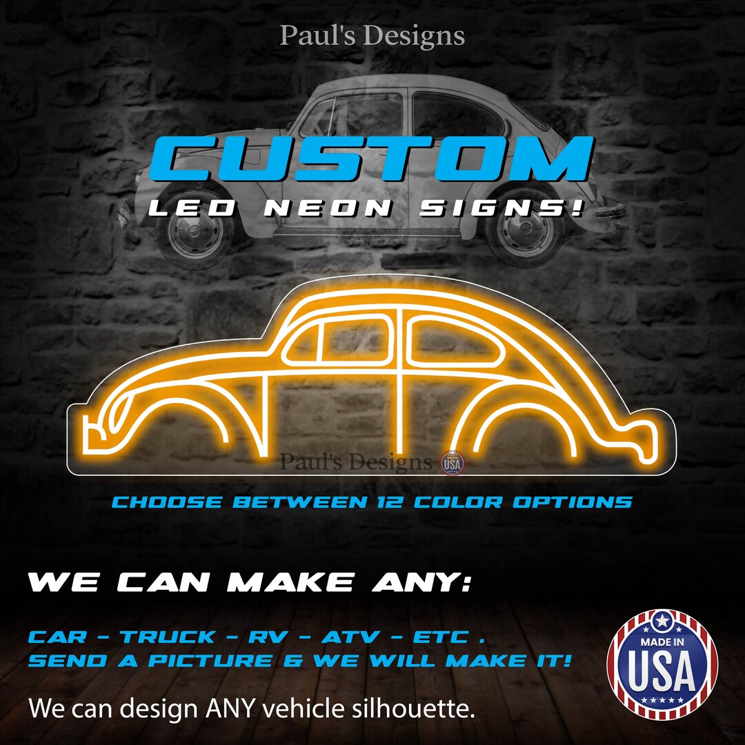 Car Led NEON Signs Custom Design Neon Car Signs Truck Neon 2 Day Turn