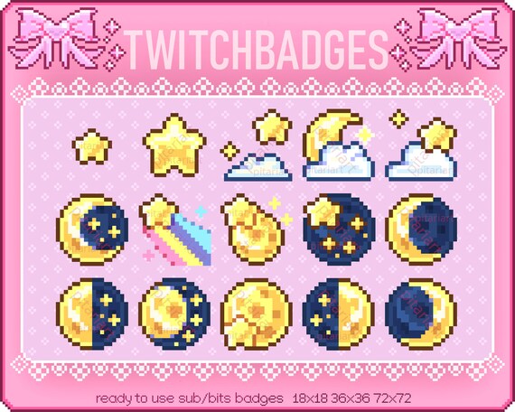 Stars Twitch Badges - Gaming Visuals