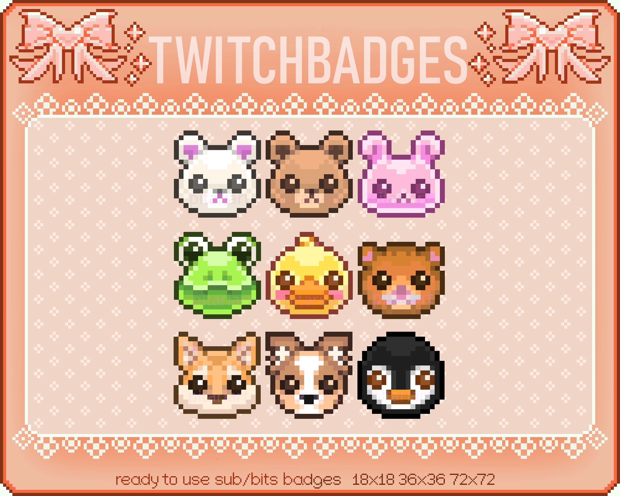 Cute Hamster Sub badges for twitch or stiker