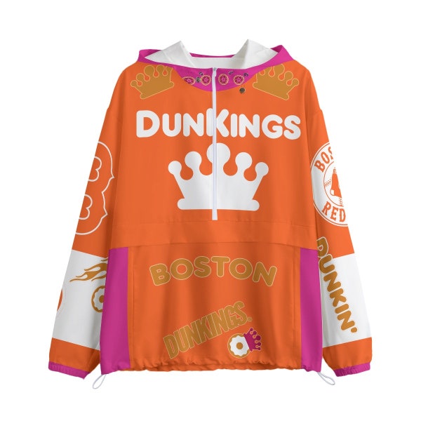 Dunkings Jacket - Boston Red Sox Dunkin outfit top - here come the Dunkings