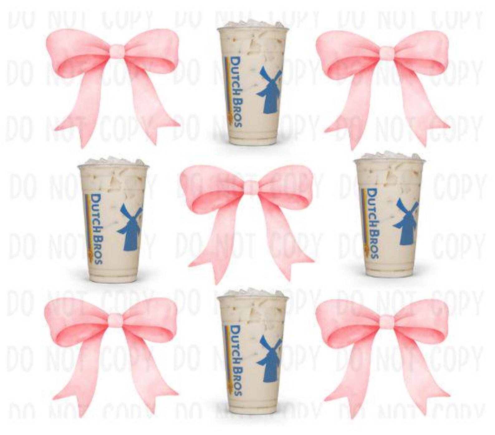 Preppy Coquette Bow Dutch Bros Coffee PNG Instant Digital Download Etsy