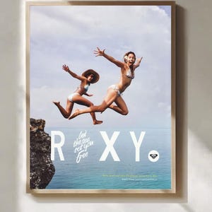 Vintage Roxy Surf Poster - Etsy