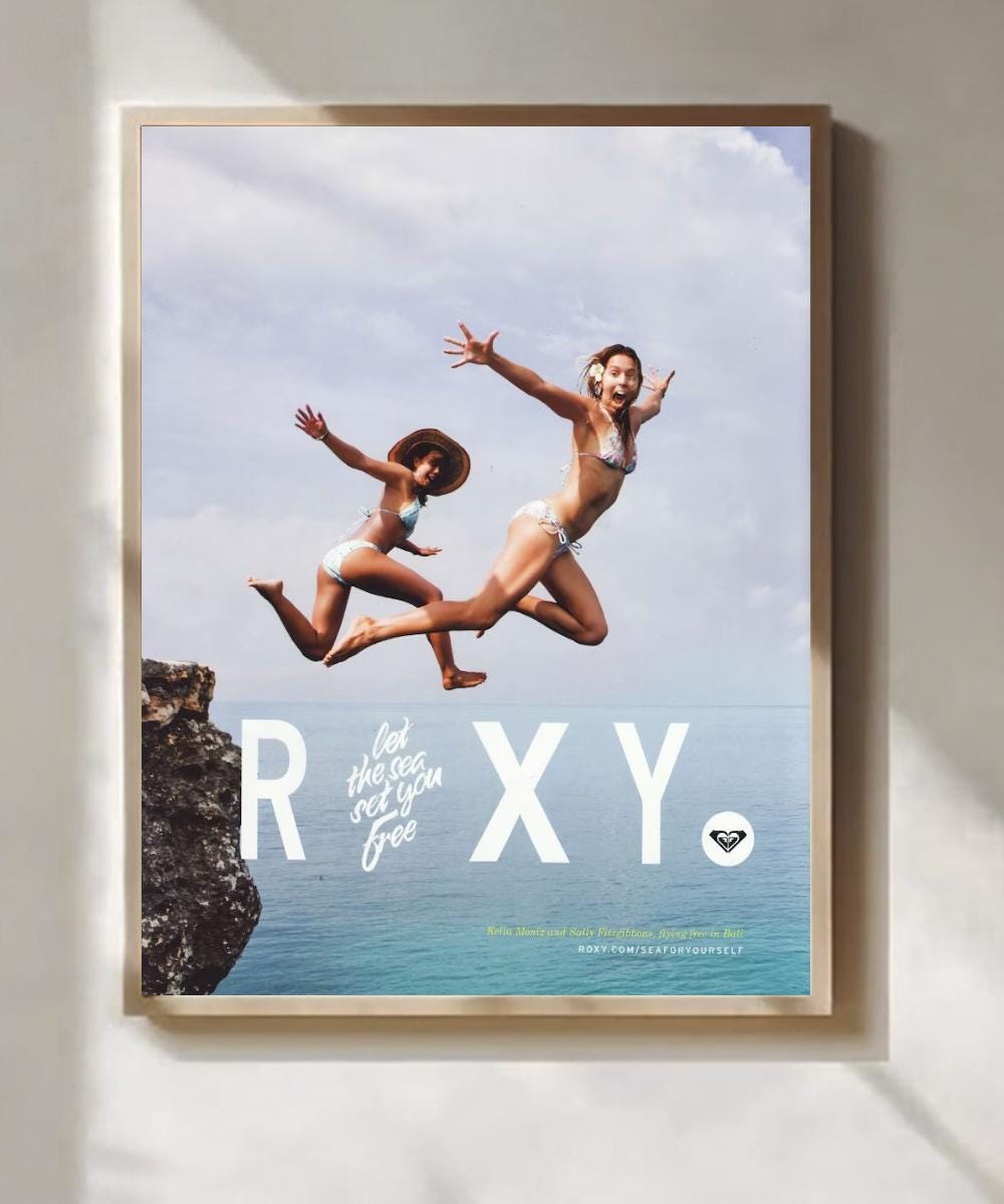 Roxy Surf Poster - Etsy