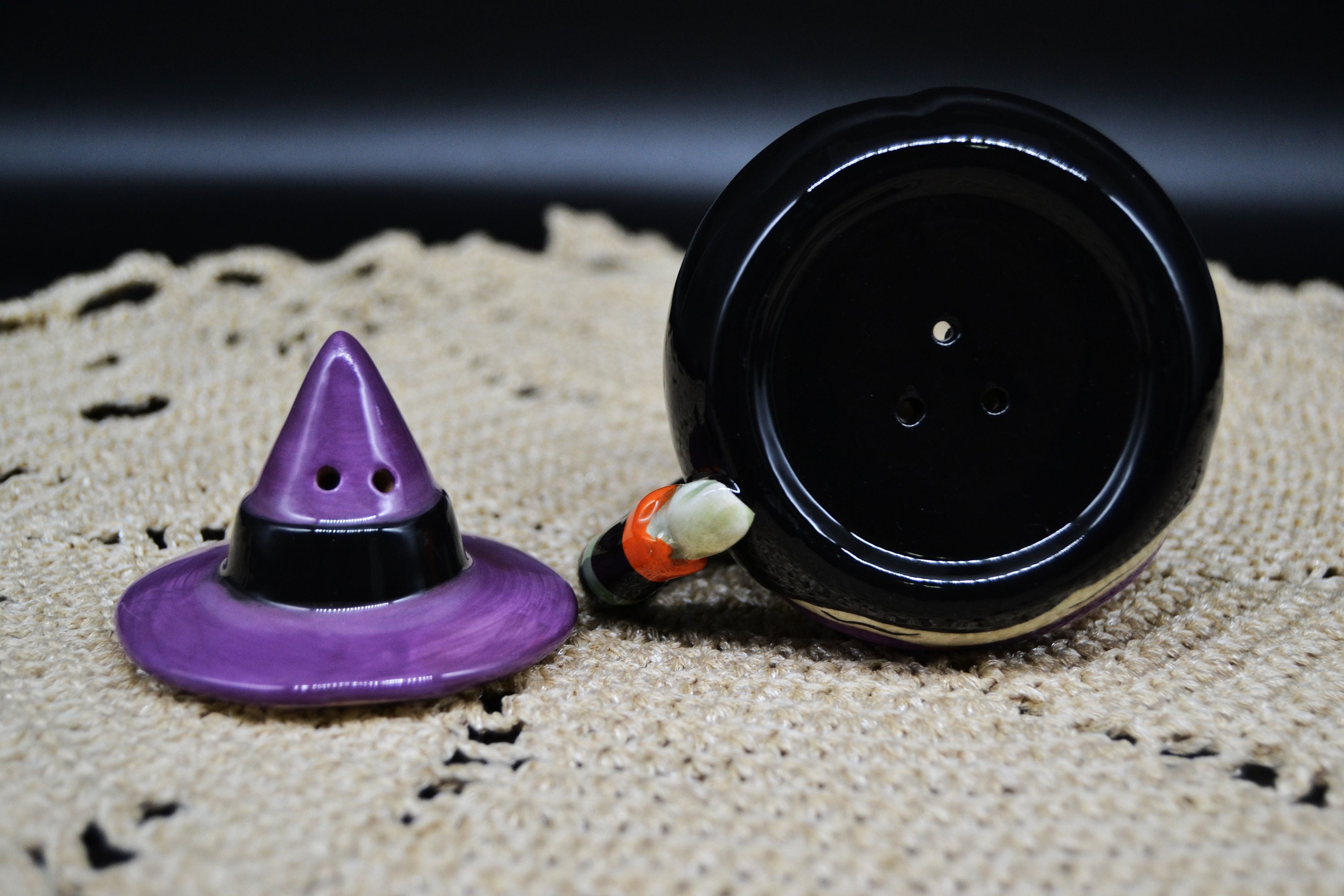 Witch Salt and Pepper Witch Shaker Halloween Table Top Etsy