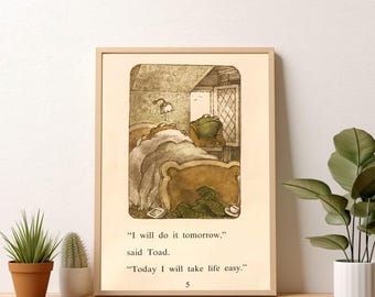 Poster Kikker en pad, ik zal het morgen doen