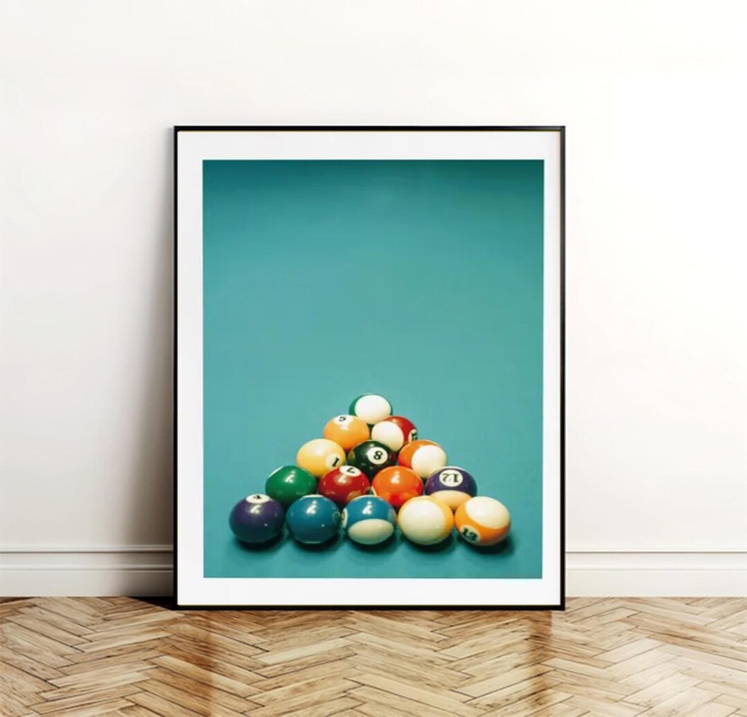 Billiards Poster, Billiards Print, 70s Retro Wall Art Print Poster - Etsy