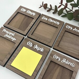 Personalized Sticky Notepad Holder, Teacher Christmas Gift, Gift from Student, Custom Teacher Gift, Office Gift, Postit Note Holder, Desktop image 9