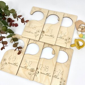 baby closet dividers, nursery closet dividers, baby shower gift, baby clothes divider, closet organizer, wood closet divider, wood baby gift
