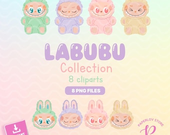 clip art Labubus PNG Illustrations labubu
