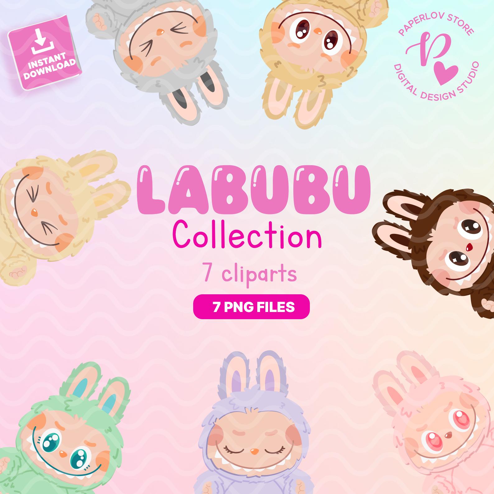 clip art Labubus Collection PNG Illustrations labubu