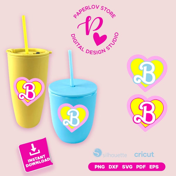 Barbi Icons Logo Heart / PNG SVG PDF Clipart descarga digital facil de usar