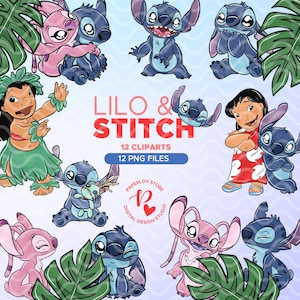 Lilo i Stitch clipart akwarelowy, Stitch PNG, Sztuka rysowana ręcznie, Lilo i Stitch clipart, Sztuka akwarelowa, PNG
