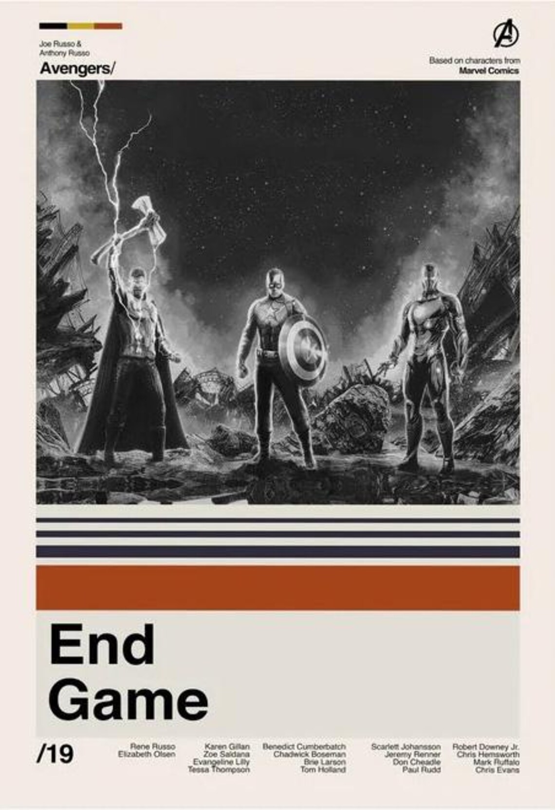 Avengers Endgame Movie Poster Print, Marvel Cinematic Wall Art - Etsy