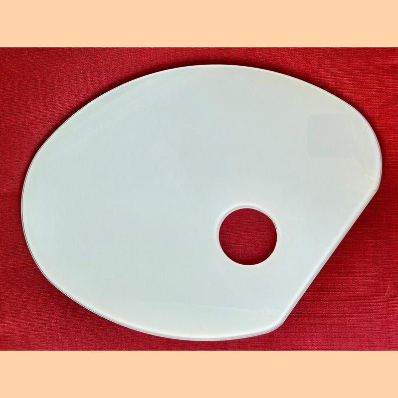 Paragona Oval Angle Safety Glass Artist Artist's Palette Oil Acrylic