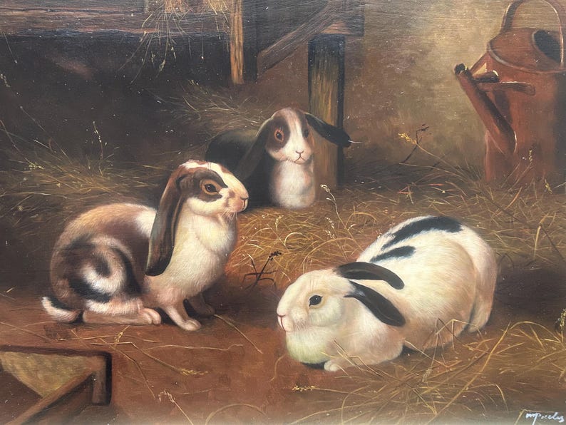 Vintage 3 Rabbits Rabbit Medium 27