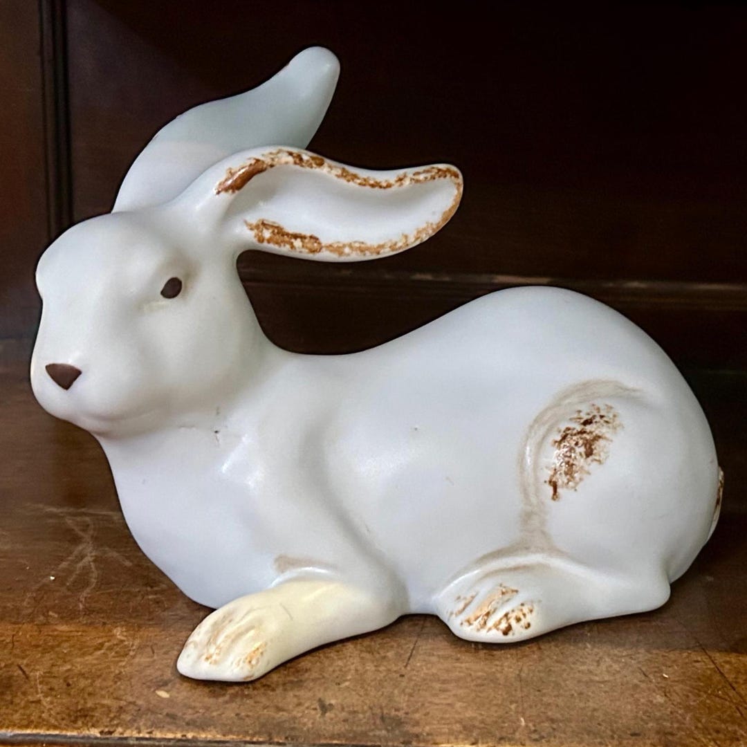 Porcelain Chinese Pattern Rabbit Porcelain Rabbit Bunny Figurine 10