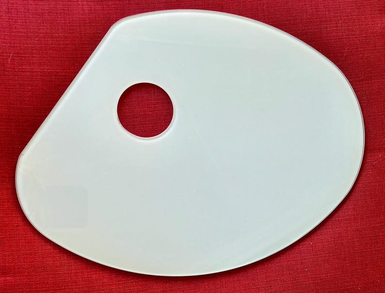 Paragona Oval Angle Safety Glass Artist Artist's Palette Oil Acrylic